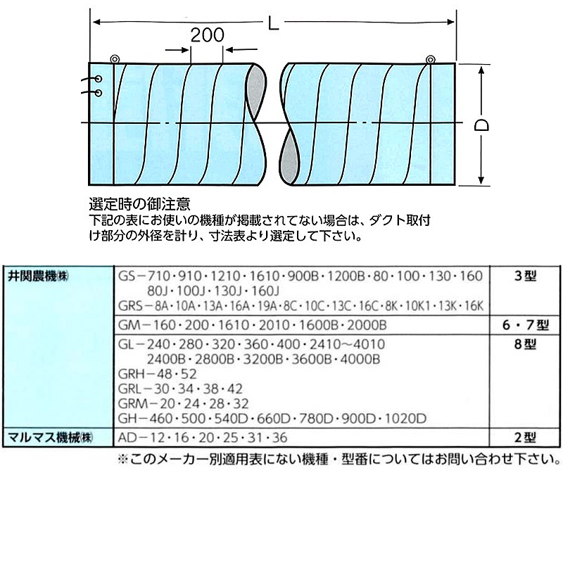 米麦乾燥機用排風ダクトSPA-9ストレート直径600×3000mm田中昇降機SPA型直管折りたたみコンパクト施設農舎排塵塩化ビニール代引不可