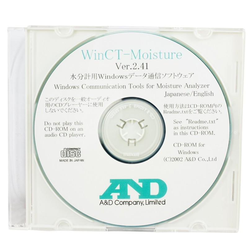 A&D WinCT-Moisture データ処理ソフトウェア AX-MX-42 計測 計測器 計量 測量 測定 電子 デジタル エーアンドディー 宇N 代引不可