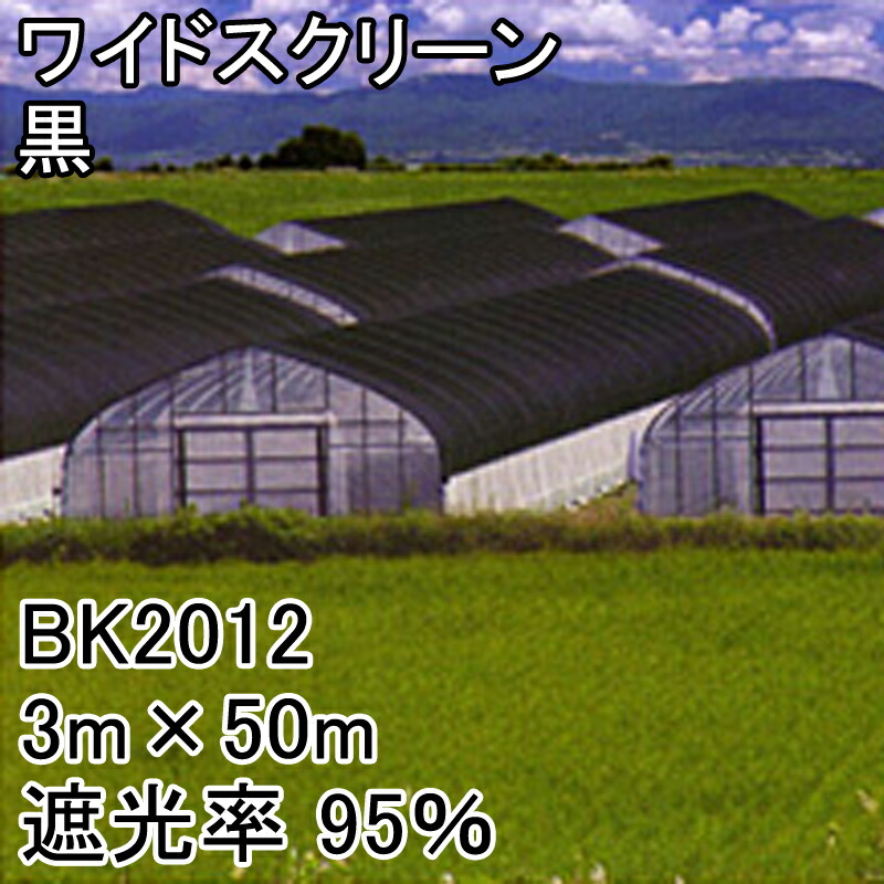 3m×50m 黒 遮光率95% ワイドスクリーン 遮光ネット BK2012 寒冷紗 日本ワイドクロス タS 個人宅配送不可 代引不可