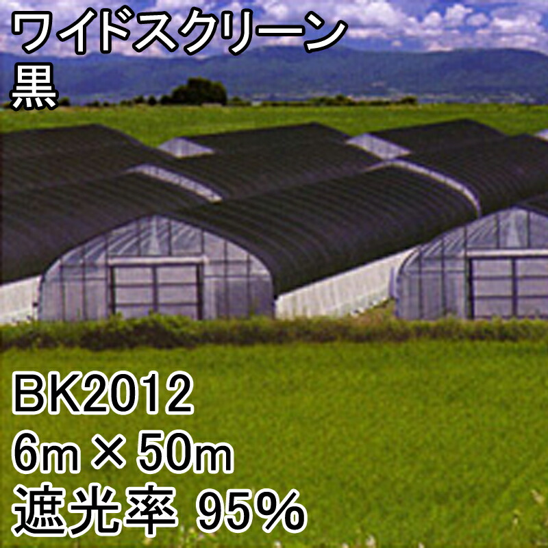 6m×50m 黒 遮光率95% ワイドスクリーン 遮光ネット BK2012 寒冷紗 日本ワイドクロス タS 個人宅配送不可 代引不可|プラスワイズ業者用専門店
