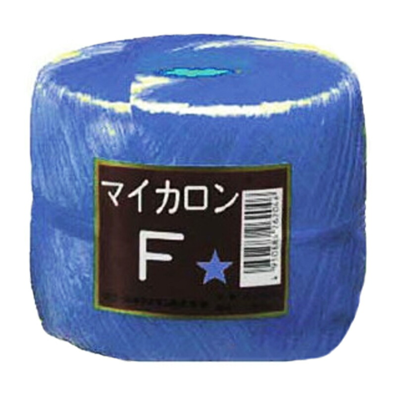 40個 マイカロンF 玉巻 青 500m×pp ビニール 荷物 の 荷造り 梱包 紐 ロープ タS 代引不可