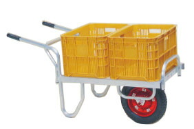 ハラックス コン助 軽銀製 平形手押し車 CN-40D 20kg容れもの2個用 防J 人間宅送りとどける不可 代引不可