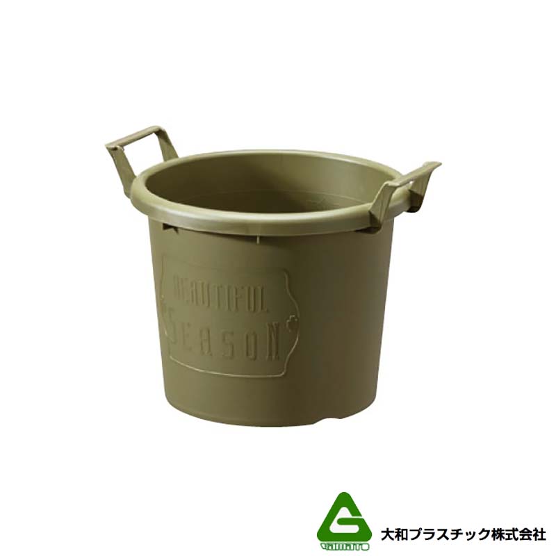 40個 グロウコンテナ 24型 グリーン 大和プラスチック 5.5L 280×240×H216mm プランター 丸型 ポット 緑 鉢 タS 個人宅配送不可 北海道不可 代引不可|プラスワイズ業者用専門店