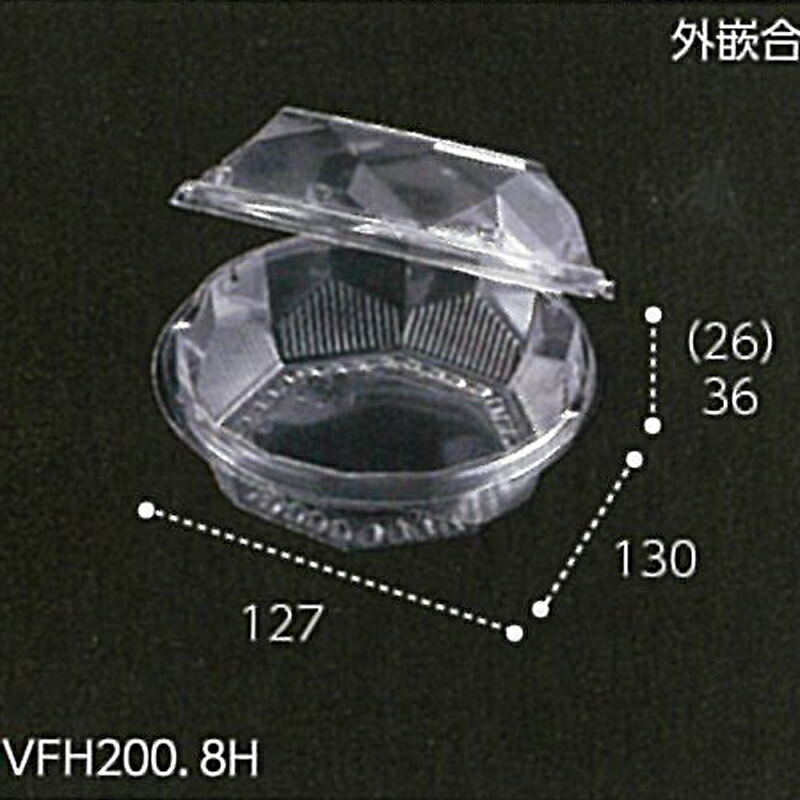 楽天市場】1000枚 VFH70 8穴 透明 111×107×高50(30+20)mm CP003319 OPS ダイアカット イチゴ 青果物容器  エフピコチューパ カ施 個人宅配送不可 代引不可 : プラスワイズ業者用専門店