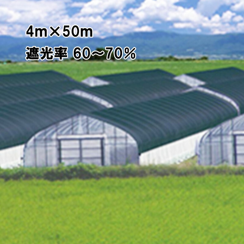 4m&times;50m 黒 遮光率60～70％ ワイドスクリーン 遮光ネット BK1210 寒冷紗 日本ワイドクロス タS 個人宅配送不可 代引不可｜プラスワイズ業者用専門店