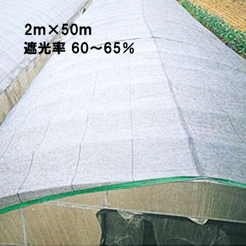 2m×50m シルバー 遮光率60～65％ ワイドスクリーン 遮光ネット S1210 寒冷紗 日本ワイドクロス タS 個人宅配送不可 代引不可