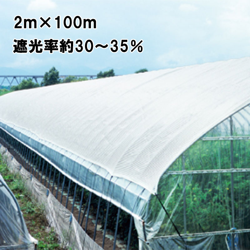 2m&times;100m 白 遮光率30～35％ タキイホワイトTW 遮光ネット TW30 寒冷紗 タキイ種苗 個人宅配送不可 代引不可｜プラスワイズ業者用専門店