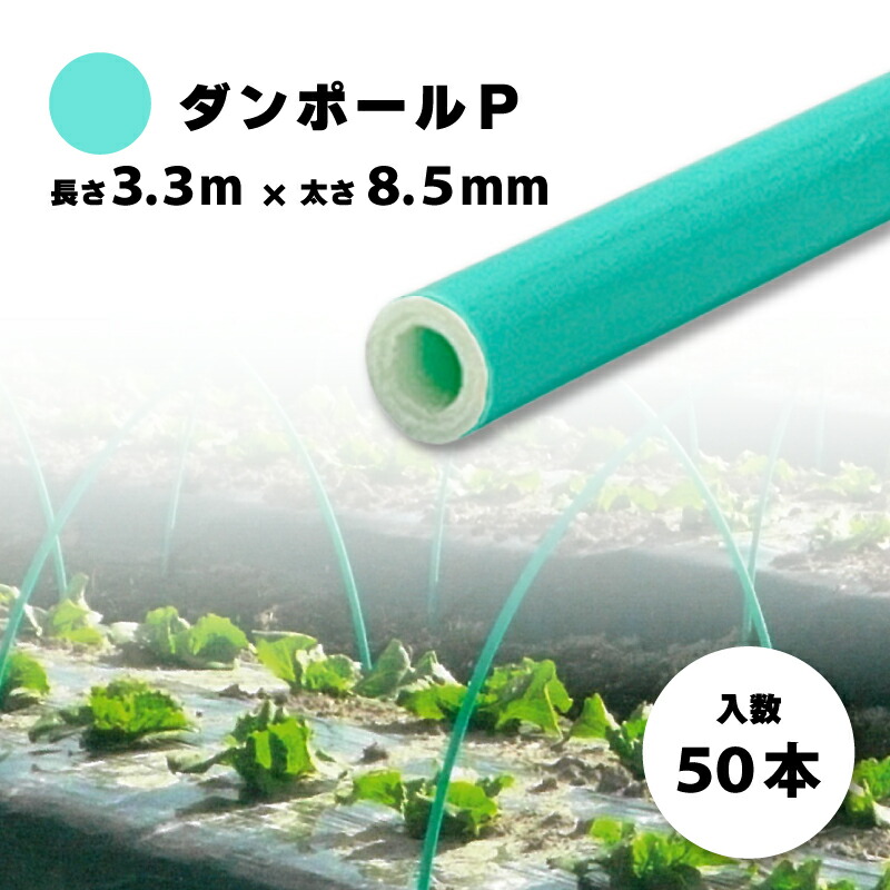 N*0様 トンネル支柱 ダンポール 270cm 100本セット メーカー在庫限り(100本セット) ダンポールF ヒラ10×2.1m 青