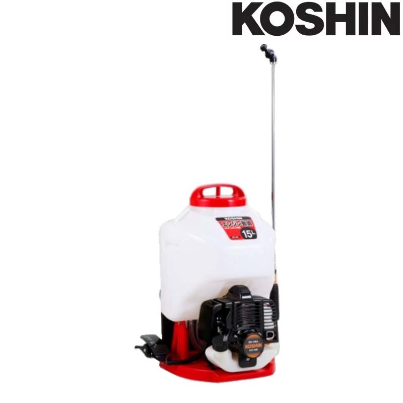 発動機動噴 カスケード式 (低圧) ES-15C 静電容量15L 縦型二頭口 / 泡状除草噴口 掛け目5.7kg 工進 KOSHIN 背負式 断種 除草 撒きちらす シB 代引不可