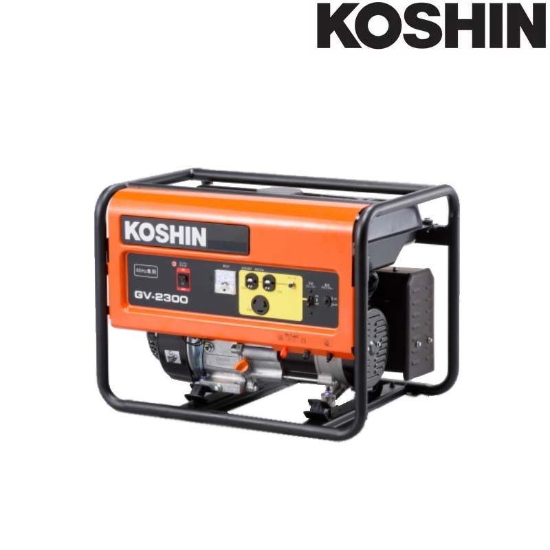 スタンダード発電機 GV-2300 60Hz専用 定格出力 2.3kVA 重量 42kg 連続運転時間 7～13.2h 工進 KOSHIN 屋外 工事 防災 シB 代引不可