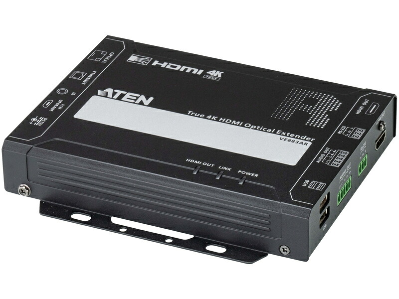 ATEN VE883ARK1 光ファイバーHDMIエクステンダー（True 4K対応） マルチモード レシーバー｜PLUSYU堂