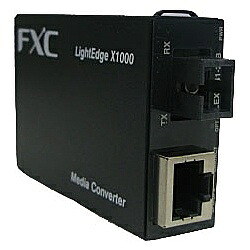 FXC LEX1841-40B-ASB5 10BASE-T/ 100BASE-TX to FX(1芯SC、SMF40粁) 手段変換器 + 同生産品SB5バンドル その他-ネットワーク機器