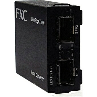 FXC LEX1821-2F 1000BASE-X(SFP) to 1000BASE-X(SFP) マイクロメディアコンバータ