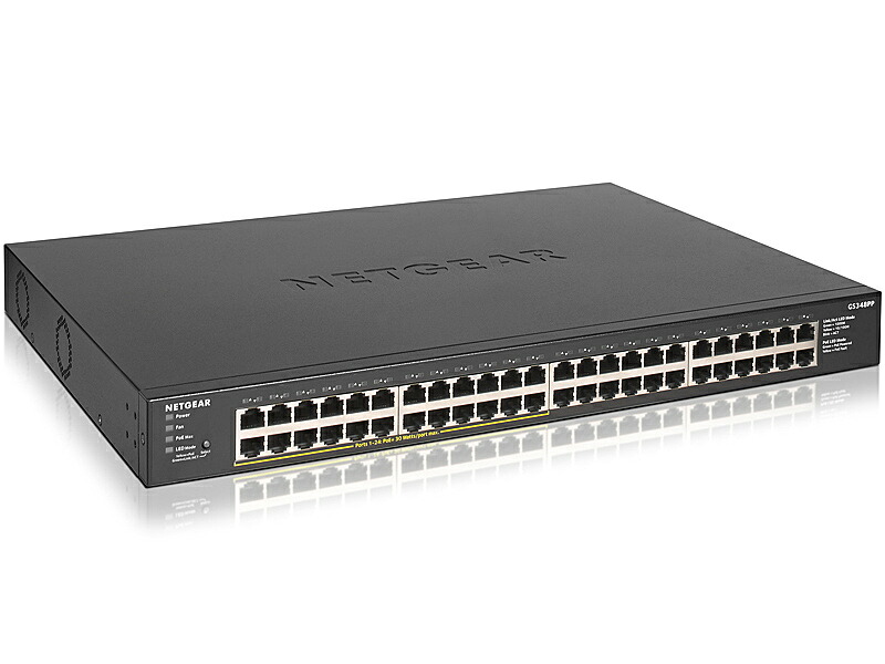NETGEAR GS348PP-100AJS PoE+相応う ギガビット48界面 アンマネージスイッチ