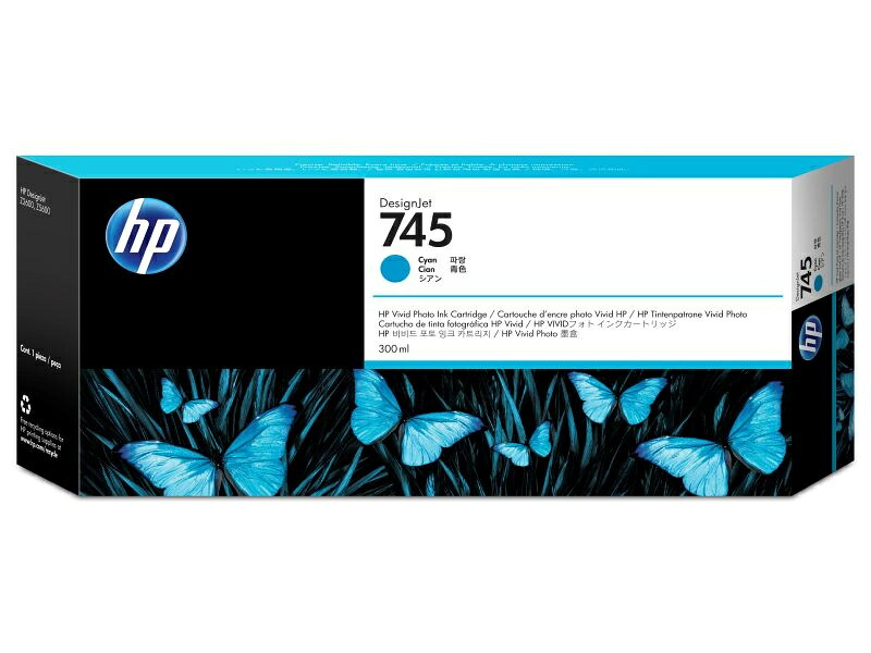 HP F9K03A HP745インクカートリッジ シアン300ml｜PLUSYU堂