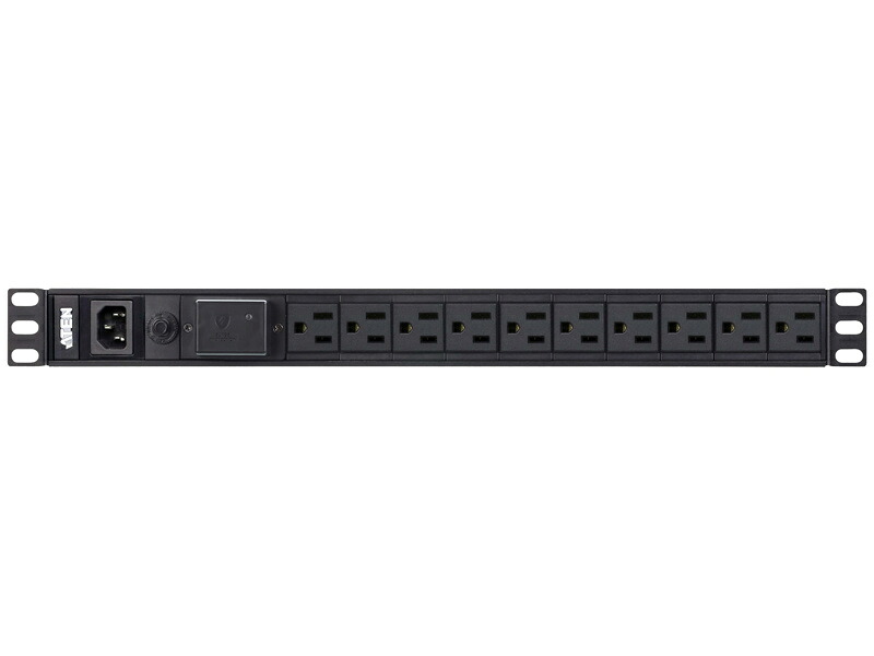 ATEN PE0118SA ラック用電源タップ（1U/ 100V/ 15A/ NEMAタイプ 18ポート/ サージ保護回路付き）
