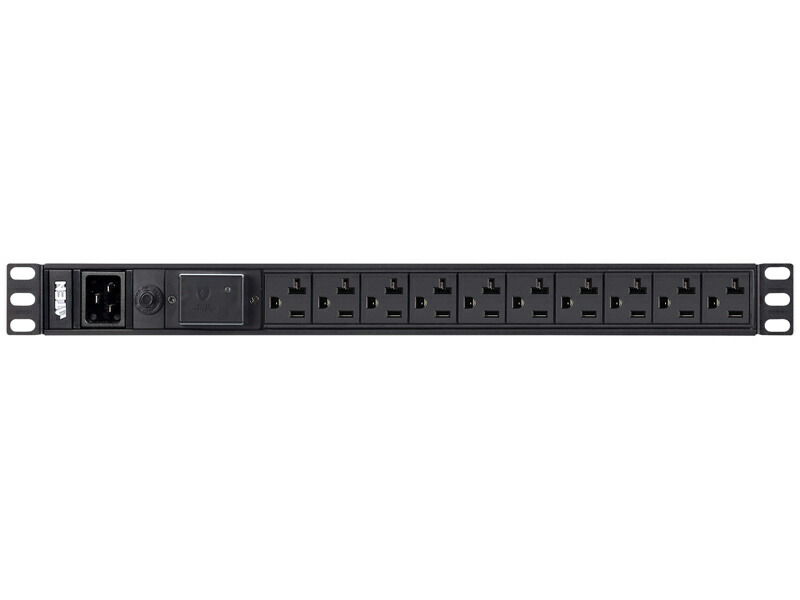ATEN PE0218SA 仕合わせ用ワット数水道栓（1U/ 100V/ 20A/ NEMA手合い 18界面/ サルゼ保護すること電気回路付き添い人）