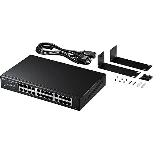 サンワサプライ LAN-GIGAH24L Giga対応スイッチングハブ(24ポート・ループ検知機能付き)|PLUSYU堂