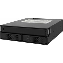 ICY DOCK MB994IPO-3SB ICYDOCK 2x 2.5インチSAS/ SATA HDD /SSD + Slim ODD搭載用リムーバブルケース 5.25インチベイサイズ 鍵付きモデル|PLUSYU堂