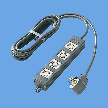 Panasonic WCH2634B OA飲み口(舞い降りる15A引掛形)(4コ口・黒いこと)(3m吊りひも付)(磁石付) PCサプライ・消耗品-その他-パソコン・周辺機器