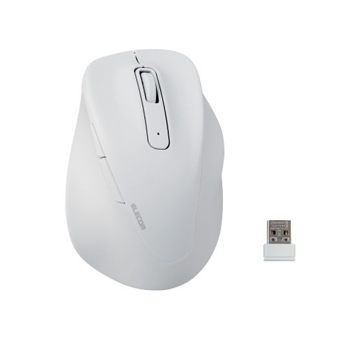ELECOM M-XGL30DBSKWH マウス/ EX-G/ 2023年モデル/ 右手専用/ Lサイズ/ 無線2.4GHz/ 5ボタン/ 抗菌仕様/ 静音設計/ ホワイト