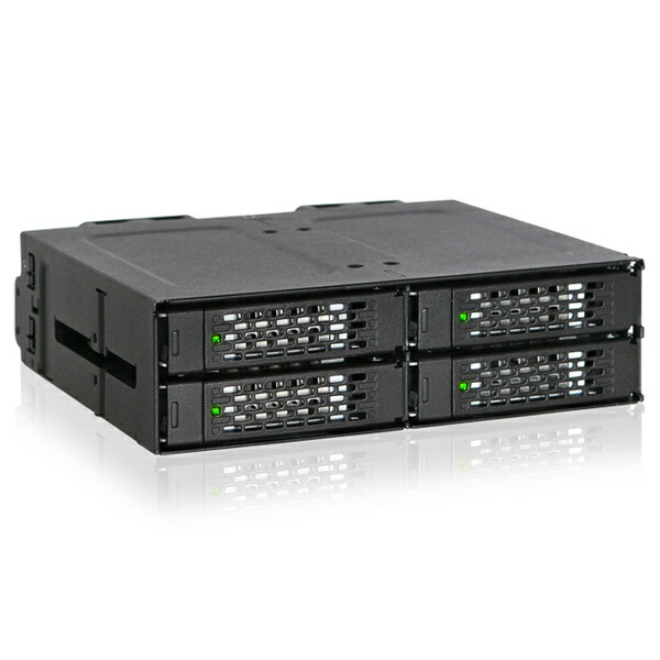 ICY DOCK MB669VP-B ICYDOCK 4 x 2.5 インチ U.2 NVMe SSD搭載用 リムーバブルケース PCIe 4.0対応 5.25インチベイサイズ
