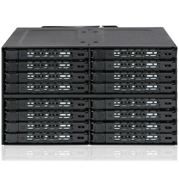 ICY DOCK MB516SP-B ICYDOCK 16 x 2.5in SSD/ HDD 積み上げる用リムーバブルケース 2 x 5.25 インチベイサイズ