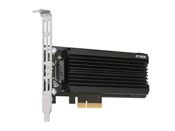 ICY DOCK MB987M2P-1B ICY DOCK 1x M.2 NVMe SSDからPCIe4.0 x 4変換アダプター ヒートシンク付きモデル
