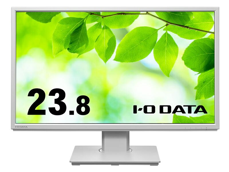 IODATA LCD-DF241EDW-F 液晶見せびらかす 23.8型/ 1920×1080/ HDMI、DisplayPort、アナログRGB/ 白いこと/ 金棒引き：あり/ 「5年言いはなつ」「無輝点言いはなつ」/ 昇降/ 回転させる