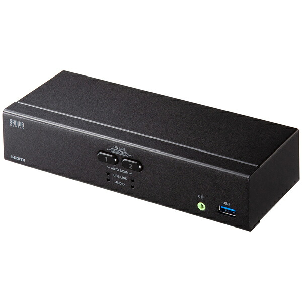 サンワサプライ SW-KVM2U3HD 4K対応HDMIパソコン自動切替器（2：1）