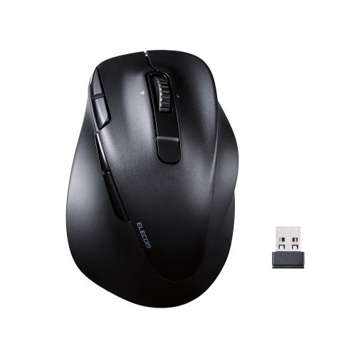 ELECOM M-XGL50MBSKBK マウス/ EX-G PRO/ 右手専用/ Lサイズ/ Bluetooth/ 無線2.4GHz/ 8ボタン/ 高速スクロール/ チルトホイール/ 抗菌/ 静音/ 充電式/ ブラック｜PLUSYU堂
