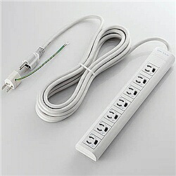 ELECOM T-ECOY055NDA EU RoHS指令準拠 抜け止めPCタップ マグネット付/ 3P7口/ 5m