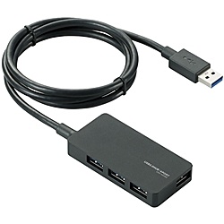 ELECOM U3H-A408SBK USB3.0ハブ/ ACアダプタ付/ セルフパワー/ 4ポート/ ブラック