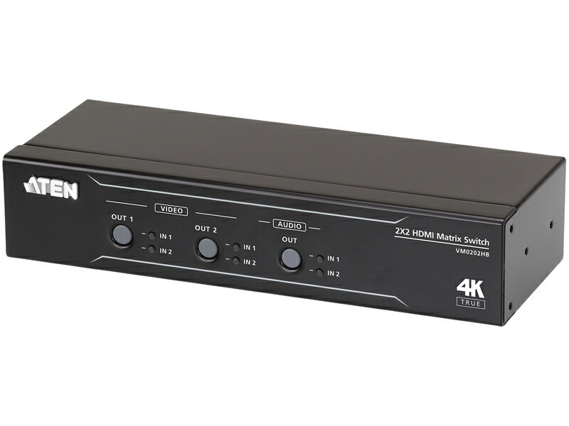 ATEN VM0202HB 2インプット2最終生産物HDMIマトリックススイッチャー（4K60p相応う、オーディオ・ディエンベデッド役立つこと積み上げる）