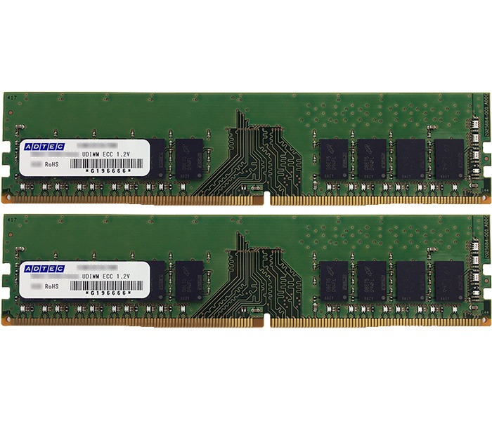スタイリッシュシンプル アドテック DDR4-2400 UDIMM 16GB 2枚組