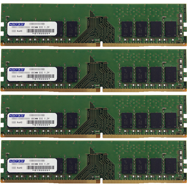 海外販売× メモリ サーバ用 増設メモリ DDR4-2400 UDIMM ECC 4GBx4枚組