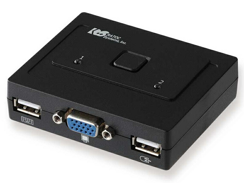 ラトックシステム RS-230U VGAマイコンうつり変わり器（2台用） その他-パソコン・周辺機器