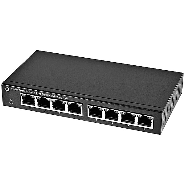 PLANEX FXG-0008EMP PoE相応う 8界面 ギガビットスイッチングハブ 8界面PoE給電相応う 10/ 100/ 1000Mbps