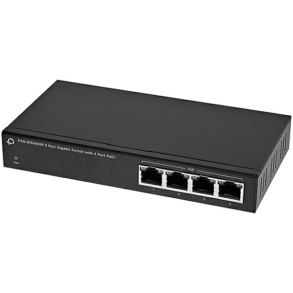PLANEX FXG-0104EMP PoE相応う 5界面 ギガビットスイッチングハブ 4界面PoE給電相応う 10/ 100/ 1000Mbps