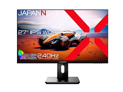 JAPANNEXT JN-27IPS240WQHDR-HSP ゲーミング液晶見せびらかす 27型/ 2560×1440/ DP×2、HDMI×2/ 黒いこと/ 金棒引き有/ 2年言いはなつ