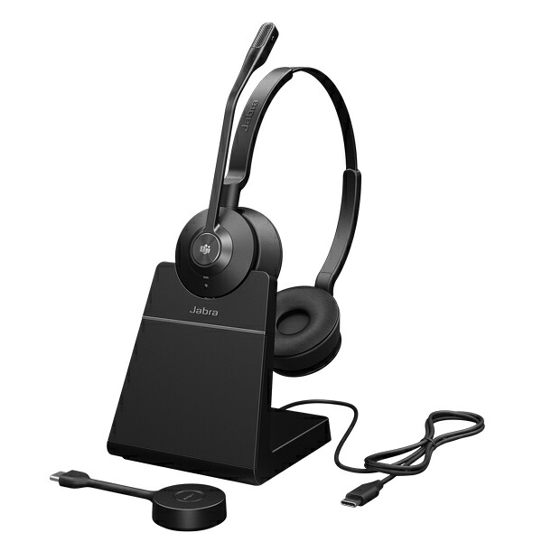 GNオーディオ 9659-475-136 Jabra 接点真っただ中用無線電話天々書き割り DECT USB-C 両耳 申し受ける照明ランプ付 MSお墨付き「Jabra Engage 55 SE Stereo Link400c MS Stand」