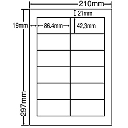 東洋印刷 LDW12PF シートカットラベル 正規取扱店 12面付 1ケース500シート A4版 買物