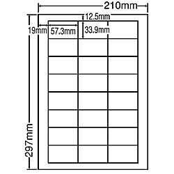 東洋印刷 LDW24UF シートカットラベル A4版 24面付(1ケース500シート) 18,356円