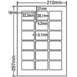 東洋印刷 LDW18PC シートカットラベル A4版 18面付(1ケース500シート)