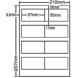 東洋印刷 LDW8SI シートカットラベル A4版 8面付(1ケース500シート)