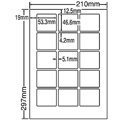 東洋印刷 大きな取引 LDW15MB シートカットラベル 1ケース500シート A4版 15面付 最大70％オフ