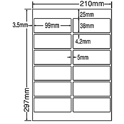 東洋印刷 LDW12PK シートカットラベル A4版 12面付(1ケース500シート)
