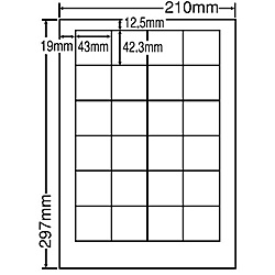 東洋印刷 LDW24PF シートカットラベル A4版 24面付(1ケース500シート)