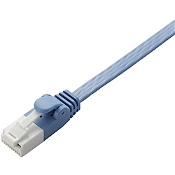 ELECOM LD-GFT/BU200 EU RoHS指令準拠 ツメ折れ防止フラットLANケーブル(Cat6)/ 20.0m/ ブルー