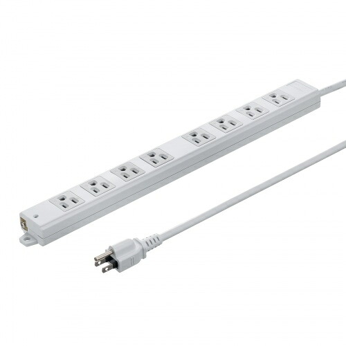 サンワサプライ TAP-KS8N-5 工事物件タップ(3P・8個口・5m)